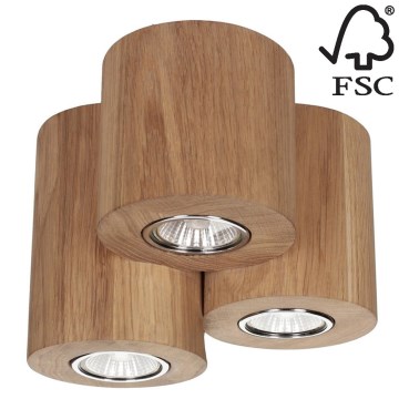 Ceiling light WOODDREAM 3xGU10/6W/230V oak - FSC certified