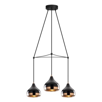 Ceiling light YILDO 3xE27/40W/230V black/copper