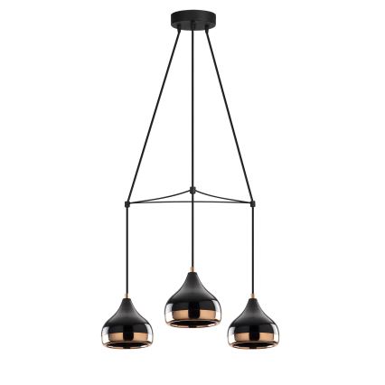 Ceiling light YILDO 3xE27/40W/230V black/copper