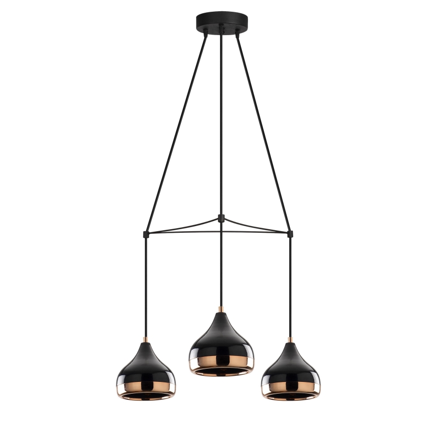 Ceiling light YILDO 3xE27/40W/230V black/copper