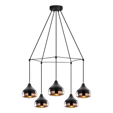 Ceiling light YILDO 5xE27/40W/230V black/copper
