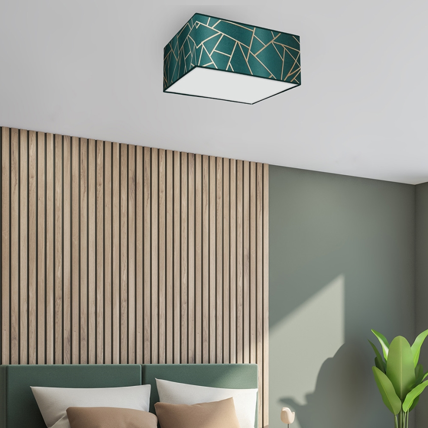 Ceiling light ZIGGY 2xE27/60W/230V green/gold