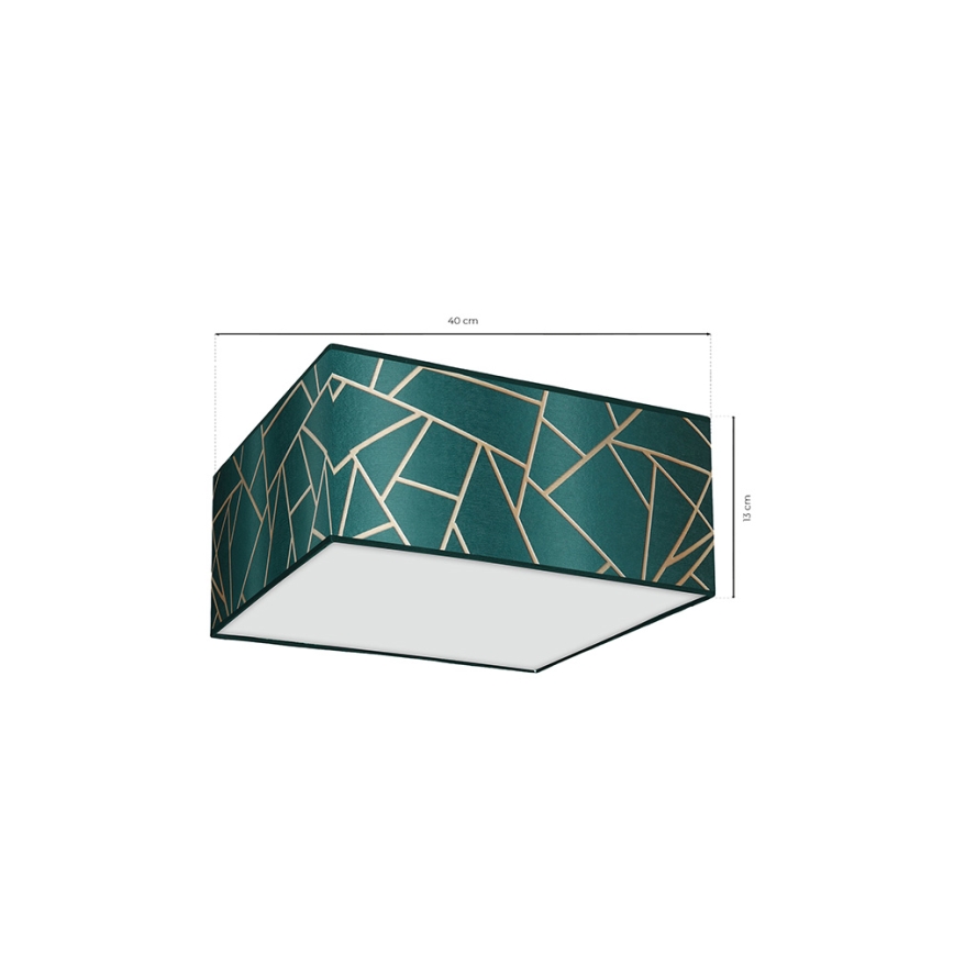 Ceiling light ZIGGY 2xE27/60W/230V green/gold