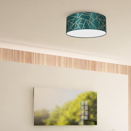 Ceiling light ZIGGY 2xE27/60W/230V green/gold