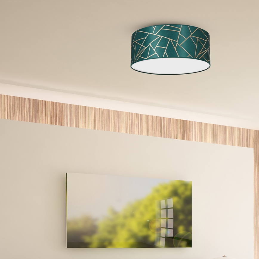 Ceiling light ZIGGY 2xE27/60W/230V green/gold