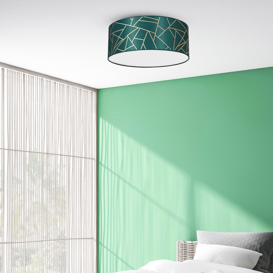 Ceiling light ZIGGY 2xE27/60W/230V green/gold
