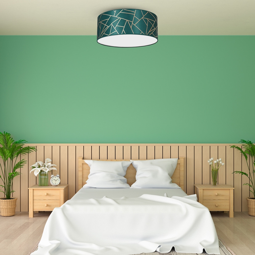 Ceiling light ZIGGY 2xE27/60W/230V green/gold