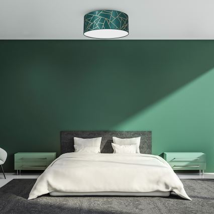 Ceiling light ZIGGY 2xE27/60W/230V green/gold