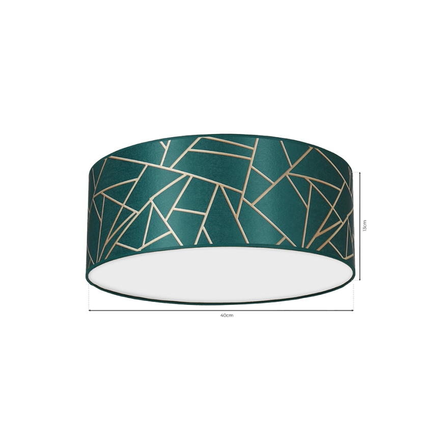 Ceiling light ZIGGY 2xE27/60W/230V green/gold