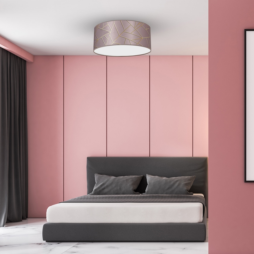Ceiling light ZIGGY 2xE27/60W/230V pink/gold