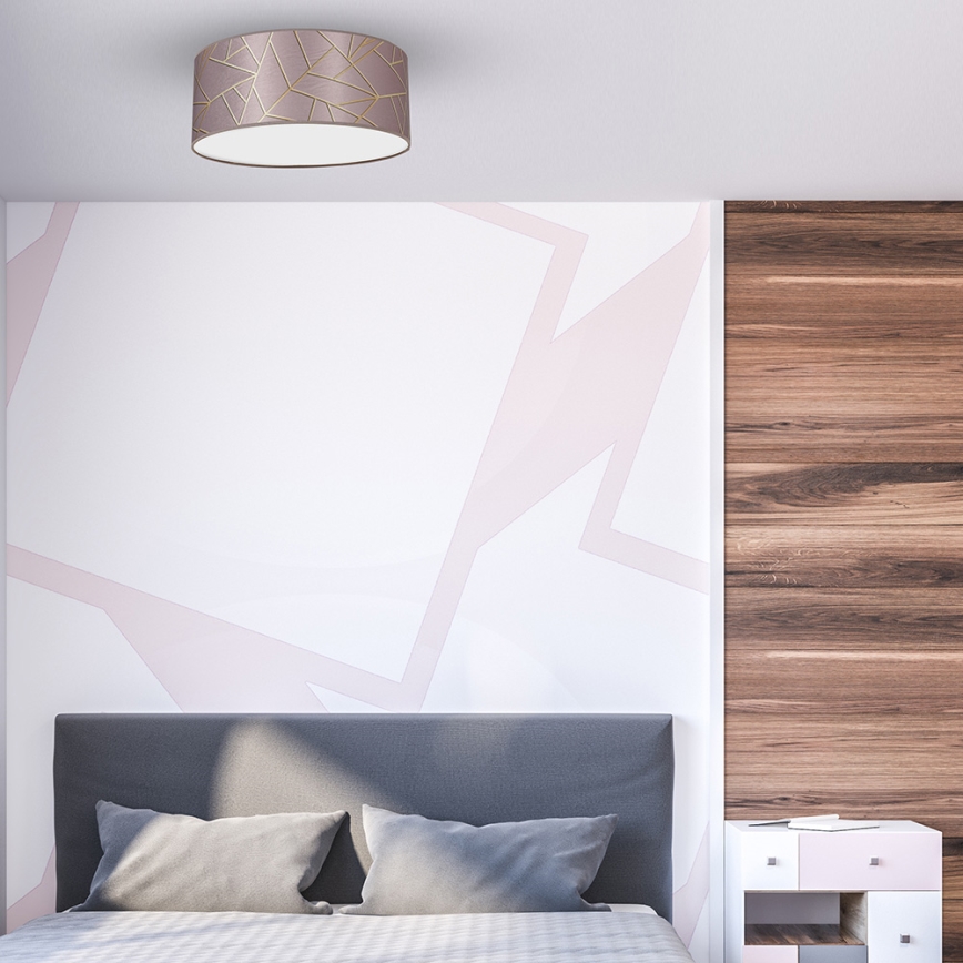Ceiling light ZIGGY 2xE27/60W/230V pink/gold