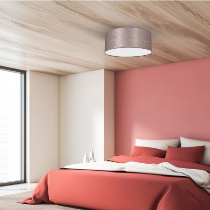 Ceiling light ZIGGY 2xE27/60W/230V pink/gold
