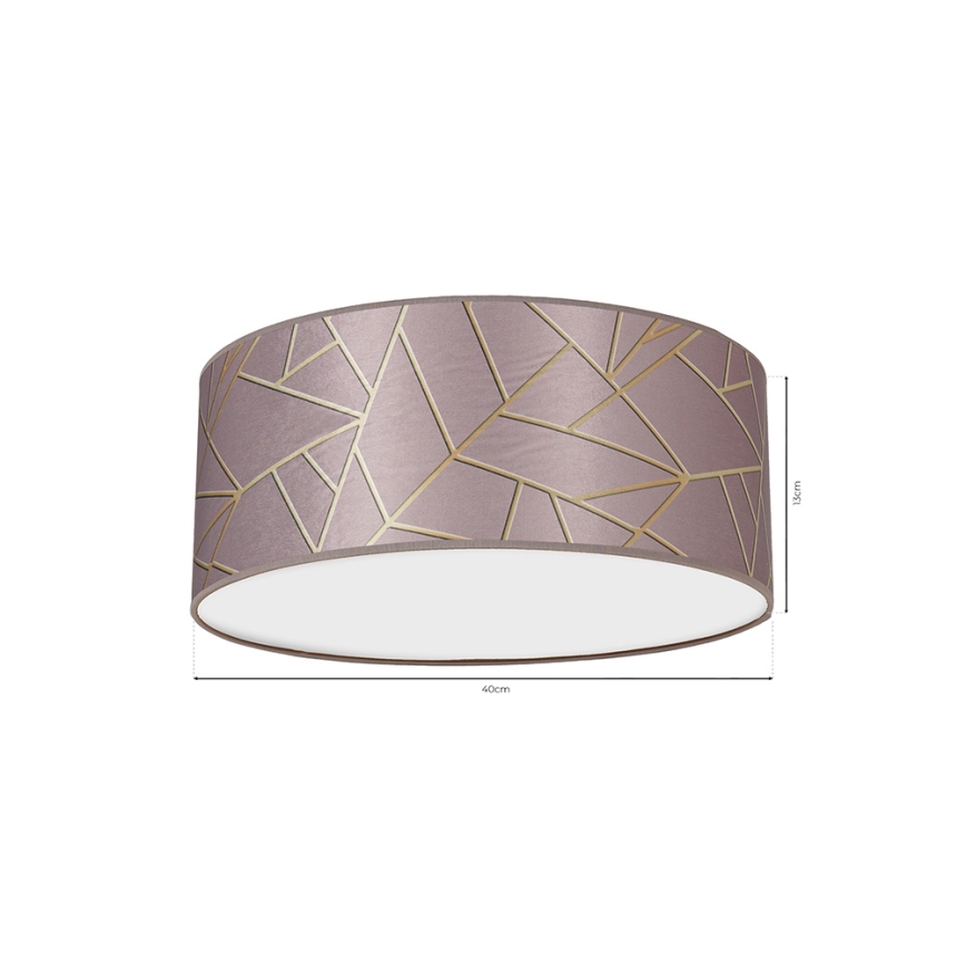 Ceiling light ZIGGY 2xE27/60W/230V pink/gold