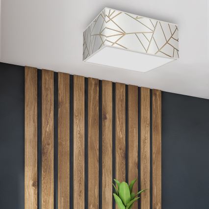 Ceiling light ZIGGY 2xE27/60W/230V white/gold