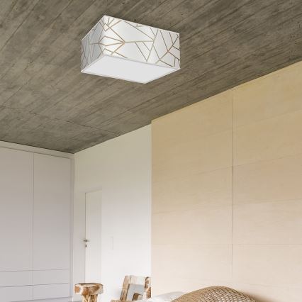 Ceiling light ZIGGY 2xE27/60W/230V white/gold