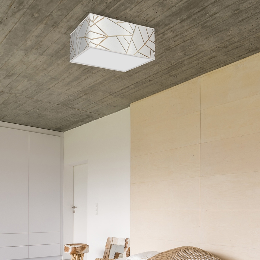 Ceiling light ZIGGY 2xE27/60W/230V white/gold