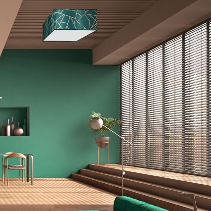 Ceiling light ZIGGY 3xE27/60W/230V green/gold