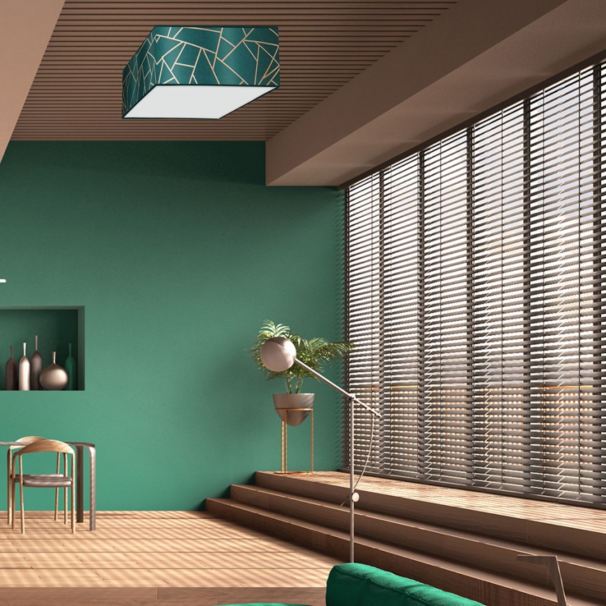 Ceiling light ZIGGY 3xE27/60W/230V green/gold