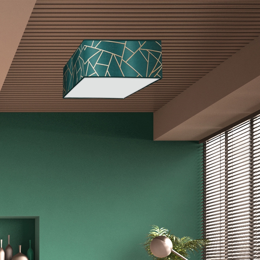 Ceiling light ZIGGY 3xE27/60W/230V green/gold