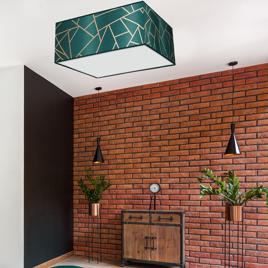 Ceiling light ZIGGY 3xE27/60W/230V green/gold