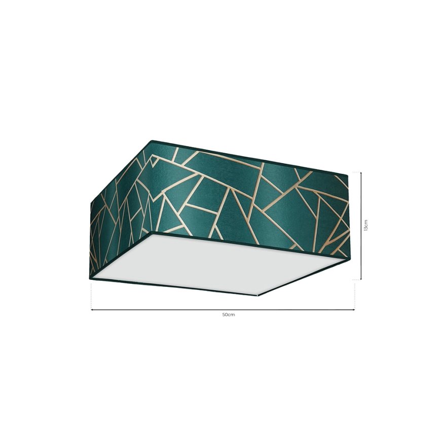 Ceiling light ZIGGY 3xE27/60W/230V green/gold