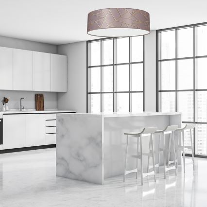 Ceiling light ZIGGY 3xE27/60W/230V pink/gold