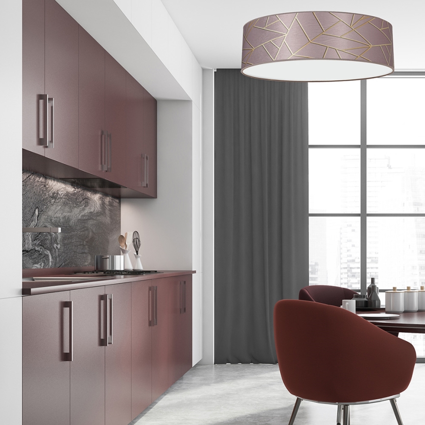 Ceiling light ZIGGY 3xE27/60W/230V pink/gold
