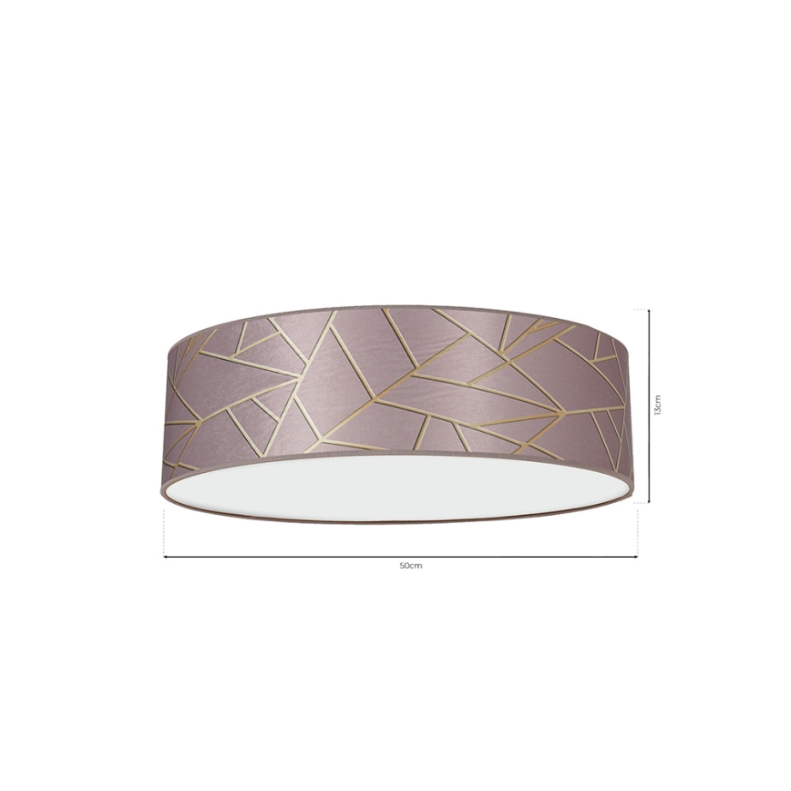Ceiling light ZIGGY 3xE27/60W/230V pink/gold