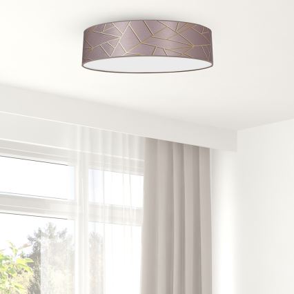 Ceiling light ZIGGY 3xE27/60W/230V pink/gold