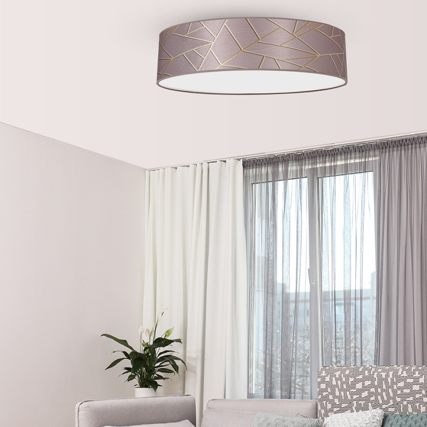 Ceiling light ZIGGY 3xE27/60W/230V pink/gold