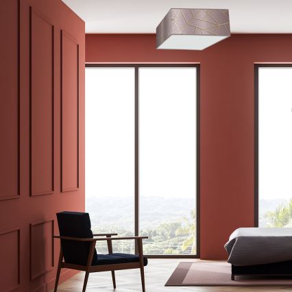 Ceiling light ZIGGY 3xE27/60W/230V pink/gold