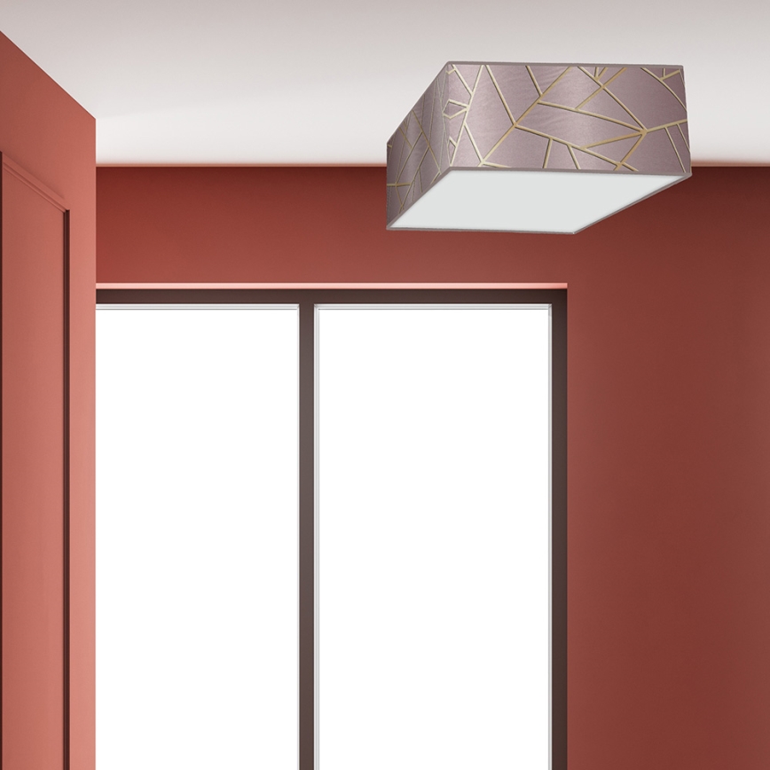 Ceiling light ZIGGY 3xE27/60W/230V pink/gold