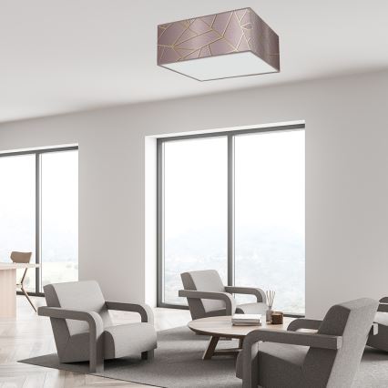 Ceiling light ZIGGY 3xE27/60W/230V pink/gold