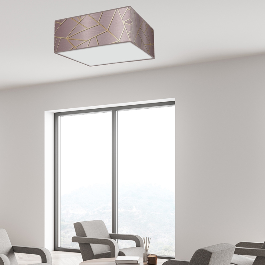 Ceiling light ZIGGY 3xE27/60W/230V pink/gold