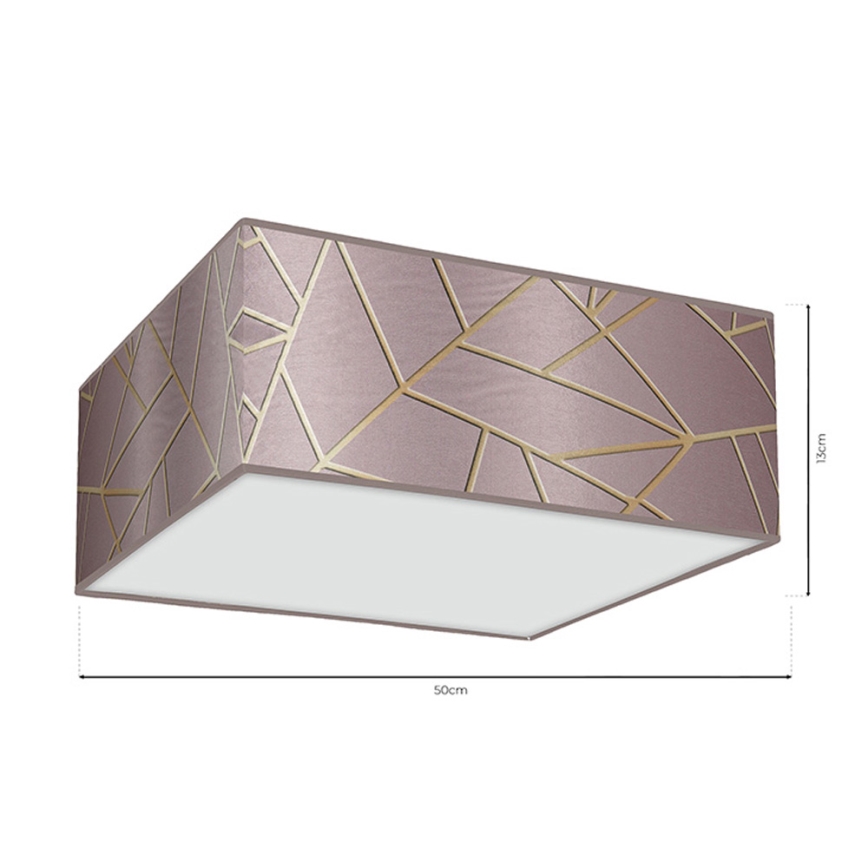 Ceiling light ZIGGY 3xE27/60W/230V pink/gold