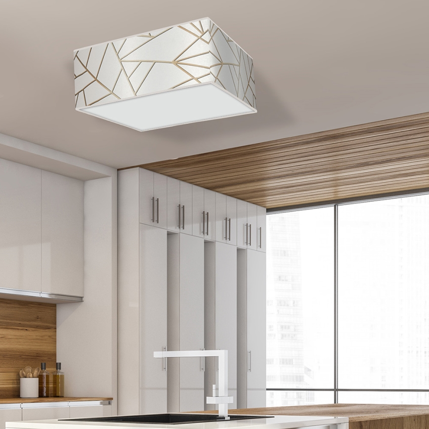 Ceiling light ZIGGY 3xE27/60W/230V white/gold