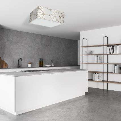 Ceiling light ZIGGY 3xE27/60W/230V white/gold