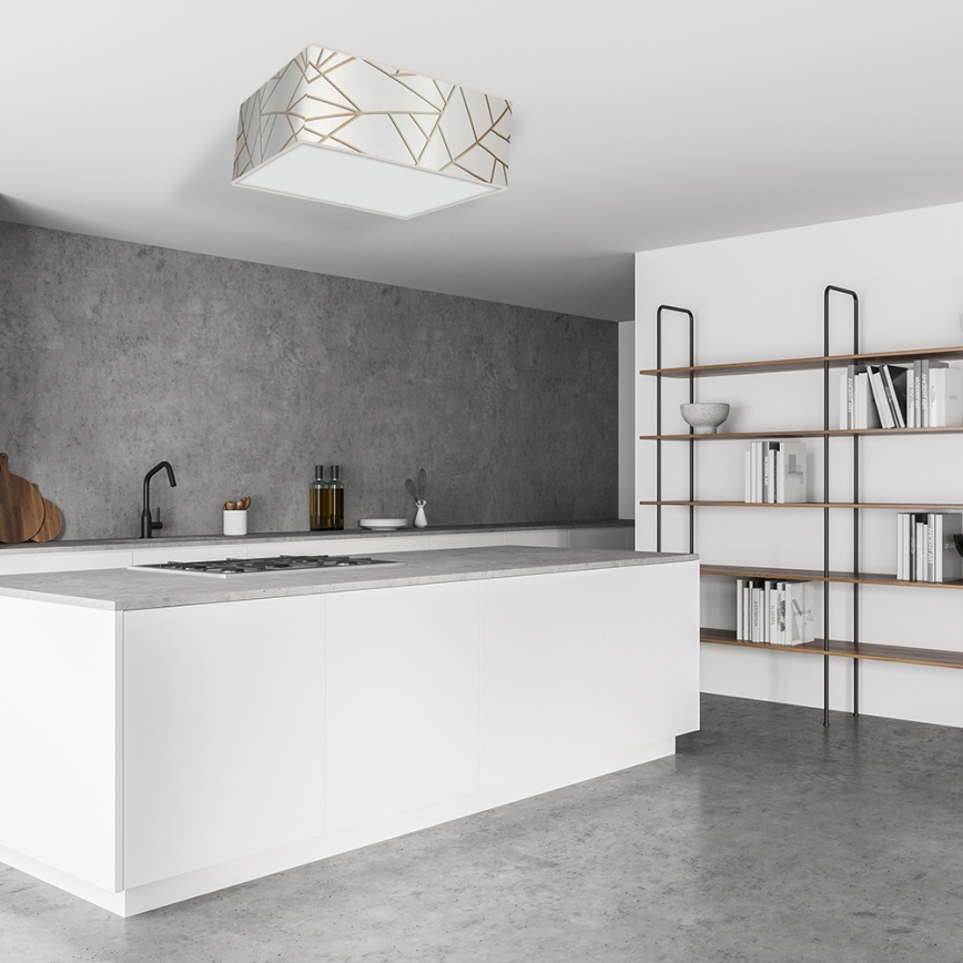 Ceiling light ZIGGY 3xE27/60W/230V white/gold