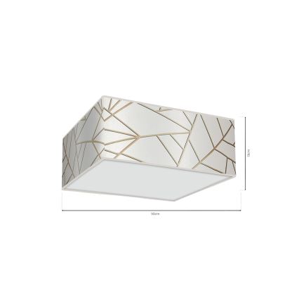 Ceiling light ZIGGY 3xE27/60W/230V white/gold