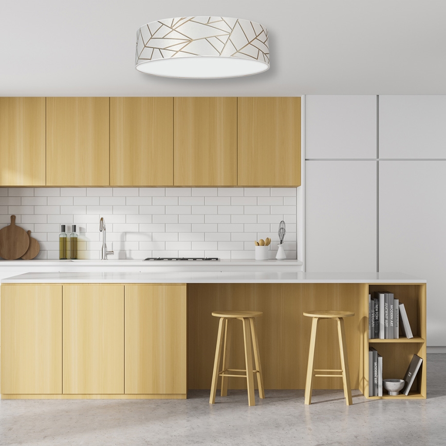 Ceiling light ZIGGY 3xE27/60W/230V white/gold