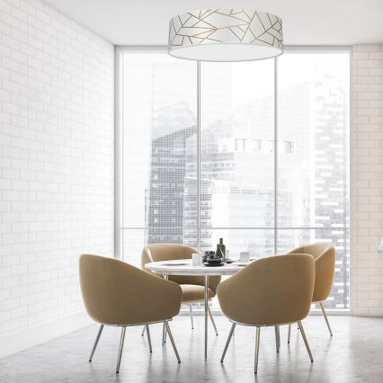 Ceiling light ZIGGY 3xE27/60W/230V white/gold