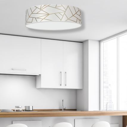 Ceiling light ZIGGY 3xE27/60W/230V white/gold
