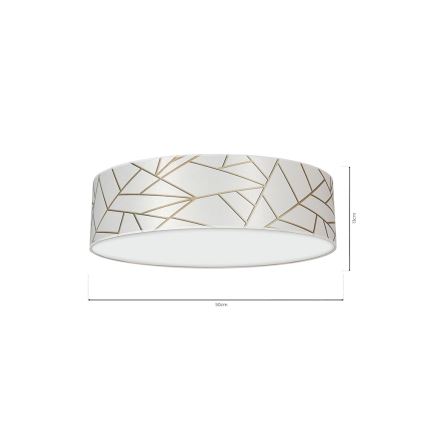 Ceiling light ZIGGY 3xE27/60W/230V white/gold