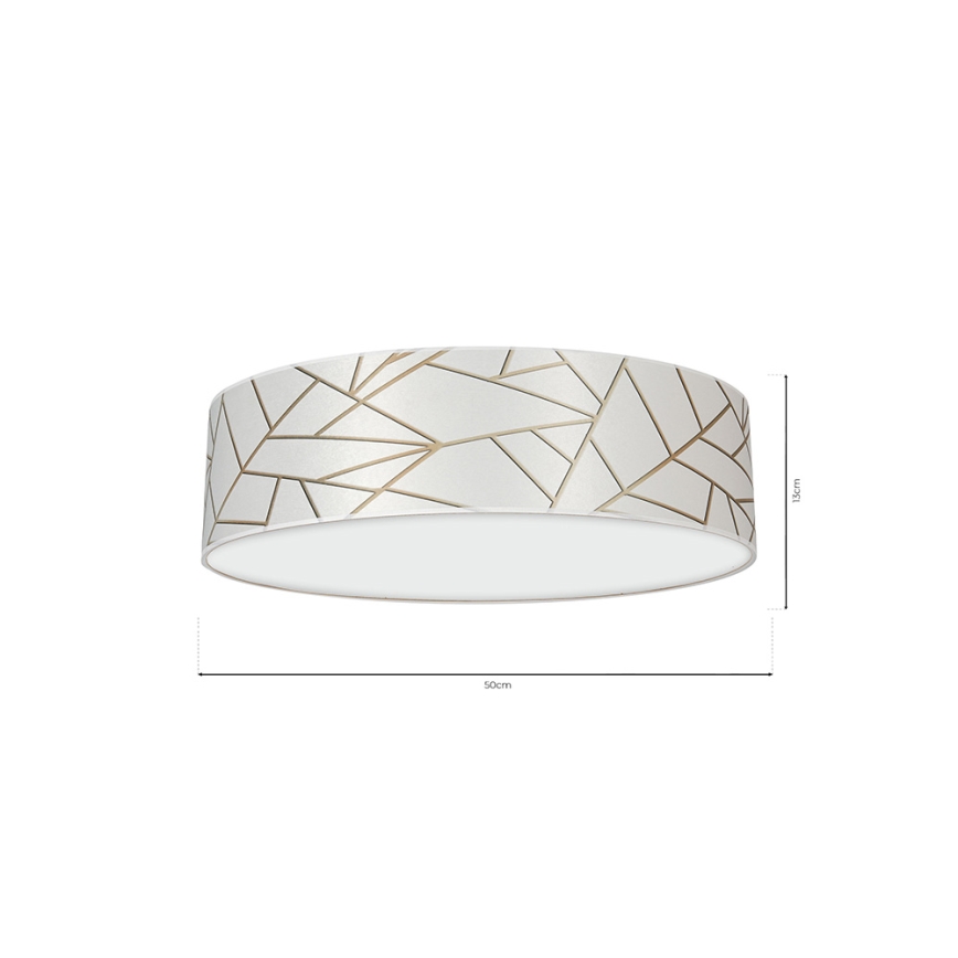 Ceiling light ZIGGY 3xE27/60W/230V white/gold