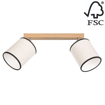 Ceiling spotlight BOHO 2xE27/25W/230V oak - FSC certified