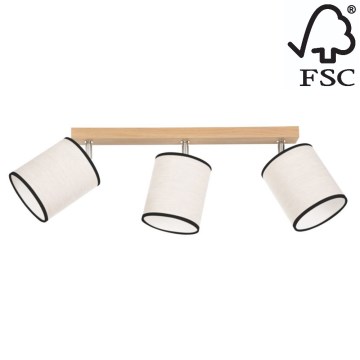 Ceiling spotlight BOHO 3xE27/25W/230V oak - FSC certified