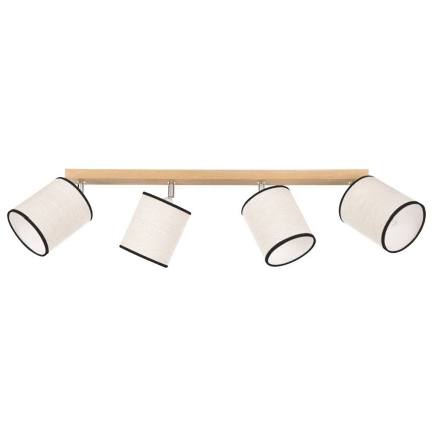 Ceiling spotlight BOHO 4xE27/25W/230V oak
