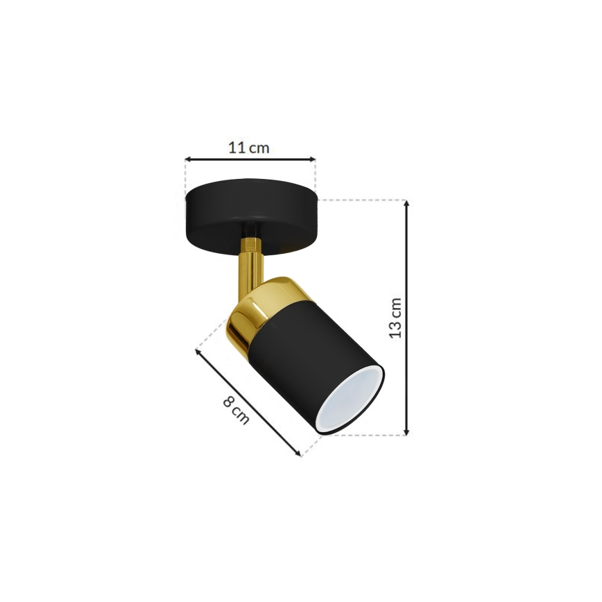 Ceiling spotlight JOKER 1xGU10/25W/230V black