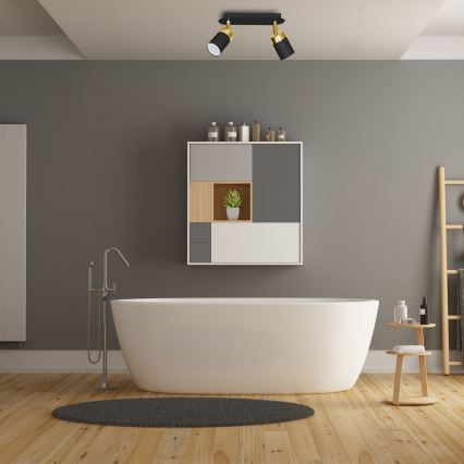 Ceiling spotlight JOKER 2xGU10/25W/230V black