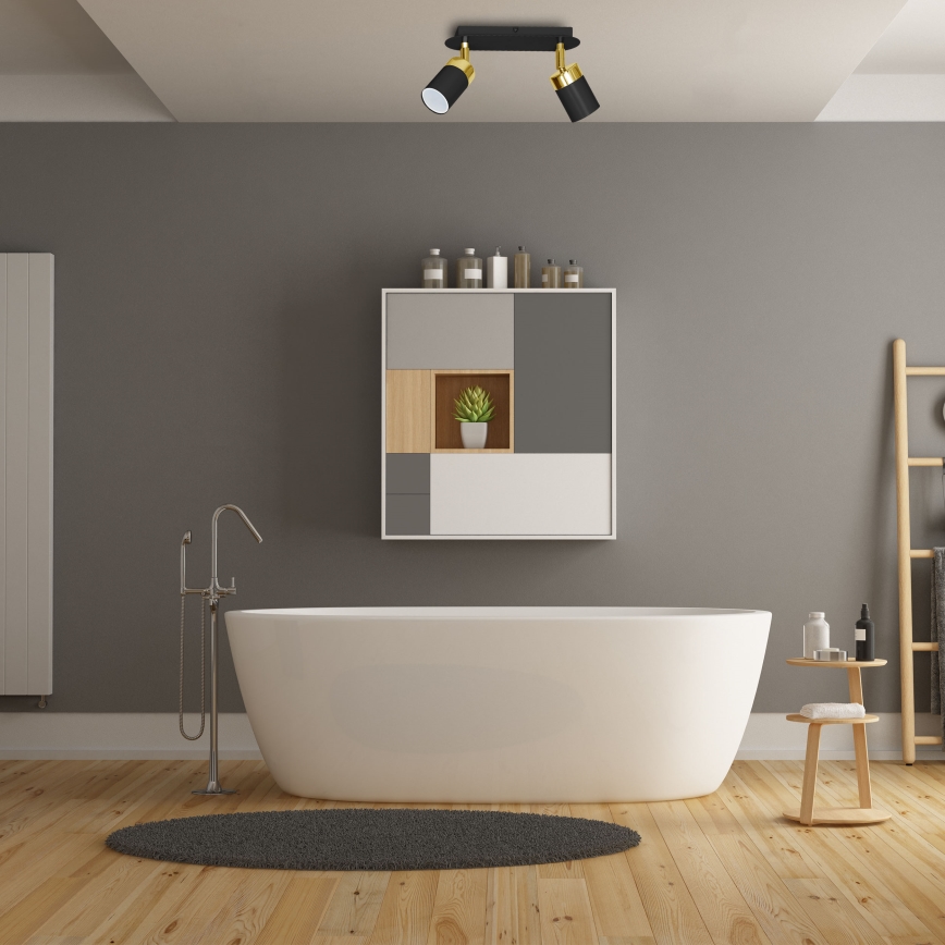 Ceiling spotlight JOKER 2xGU10/25W/230V black